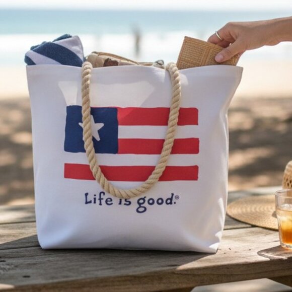 Americana Sea Bags Tote Made in Maine USA- Life is Good - Picture 2 of 14